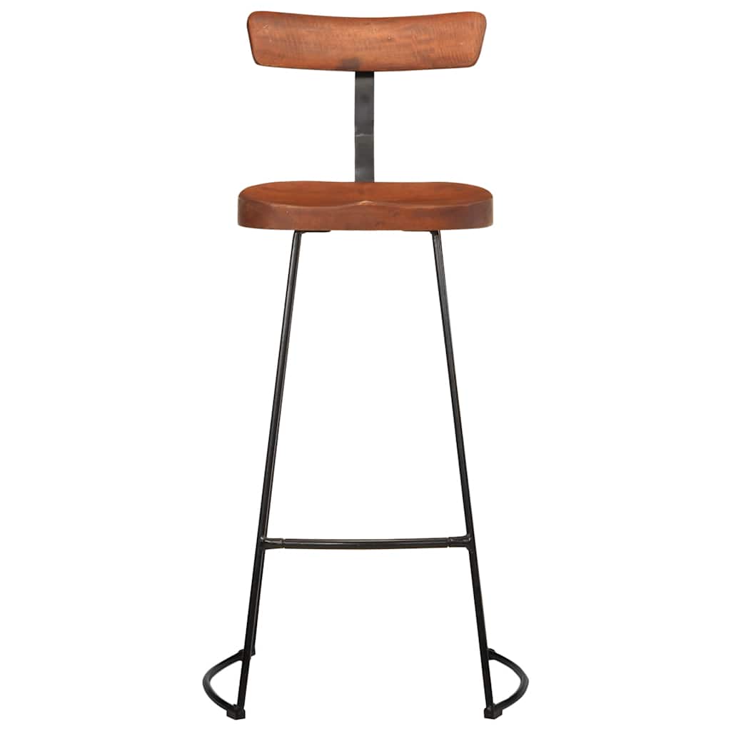 Taburetes De Barra 2 Uds 49x43x103 Cm Madera Maciza De Mango_0
