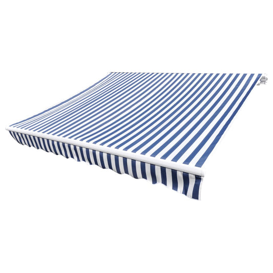 Tela De Repuesto Para Toldo Azul Y Blanco 4,5x3 M Poliéster_0