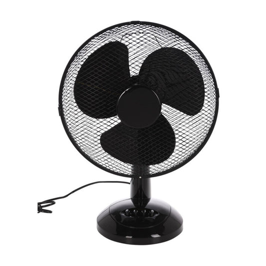 Well Home Ventilador De Mesa De 34x21x50cm Con Cabezal Ajustable Y 3 Velocidades - Color Negro_0