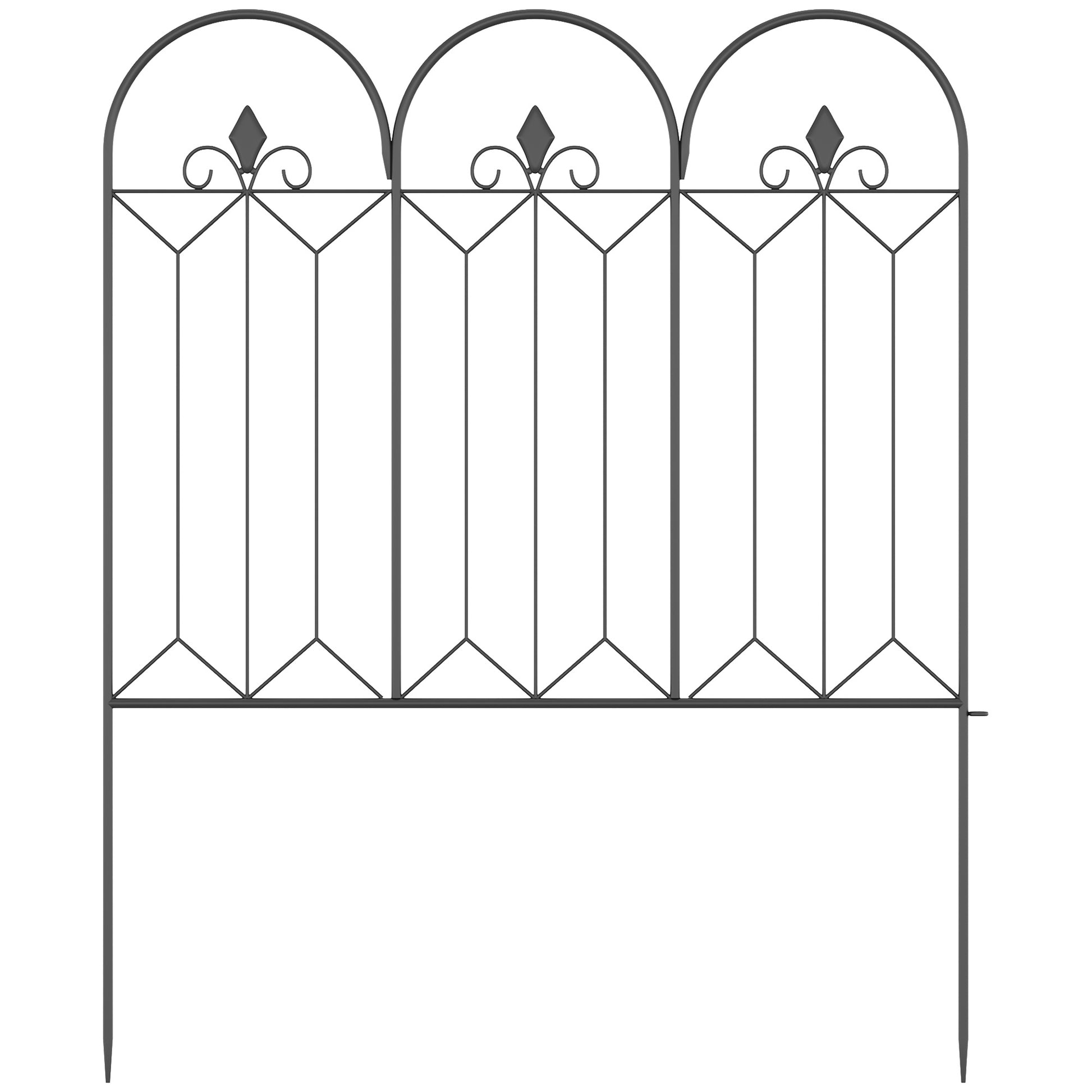 Outsunny Vallas De Jardín 305x79,5 Cm De Metal Combinación Libre Negro_4
