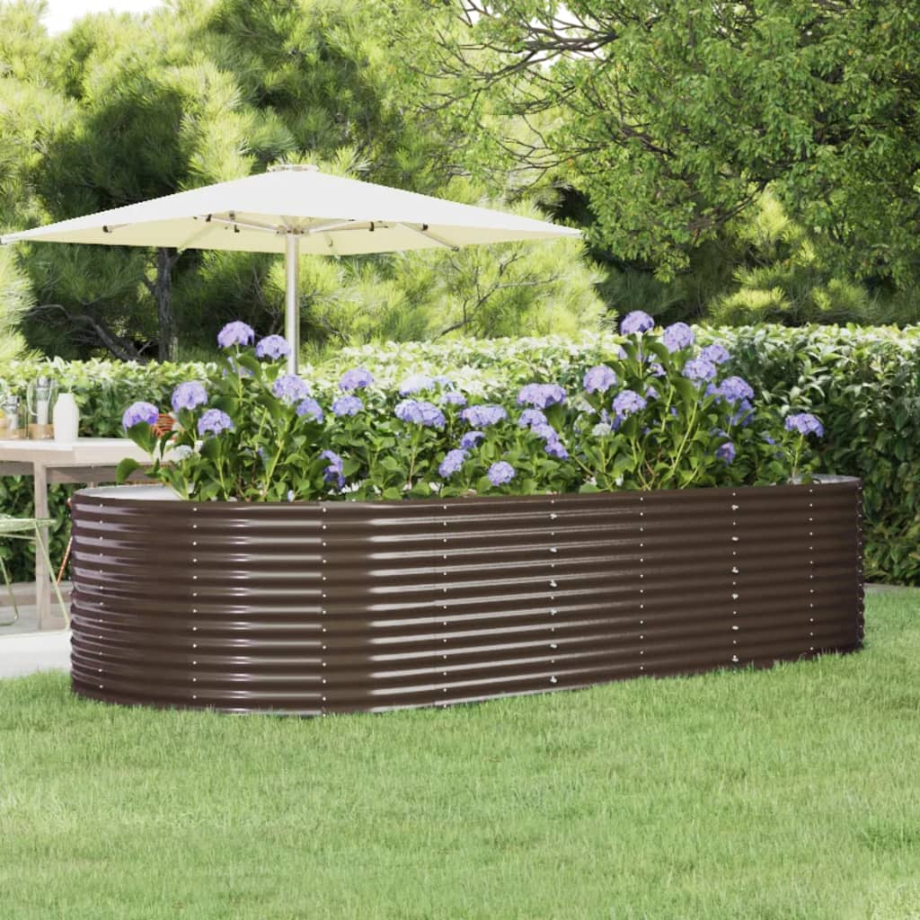 Jardinera Acero Galvanizado Marrón 291x140x68 Cm_1