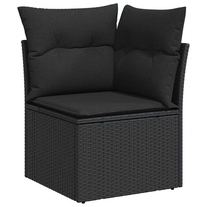Set De Muebles De Jardín 5 Pzas Y Cojines Ratán Sintético Negro / Vetonek_4