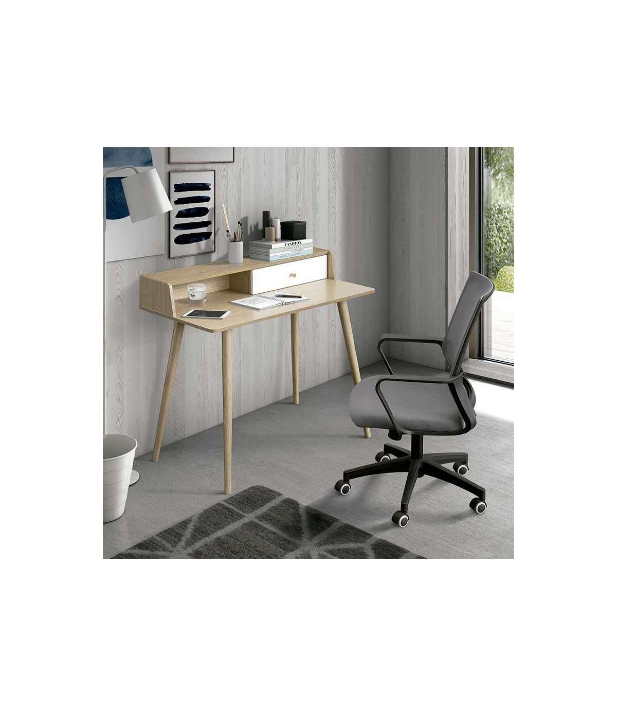 Silla Despacho De Diseño Moderno, Giratoria, Elevable Acabado Gris, 113-123 Cm(alto)60 Cm_1