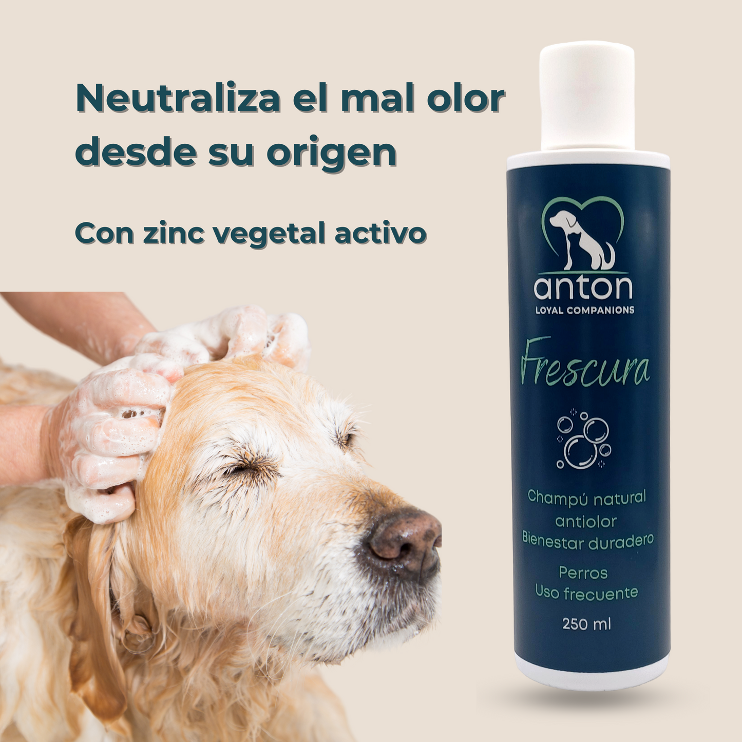 Champú natural para el control de olores en perros – 250 ml_2