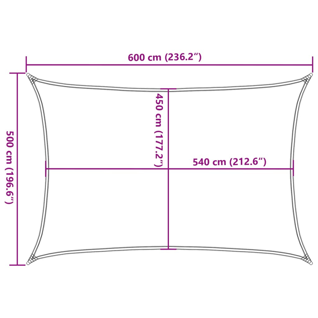Vidaxl Toldo De Vela Hdpe Terracota 160 G/m² 5x6 M_2