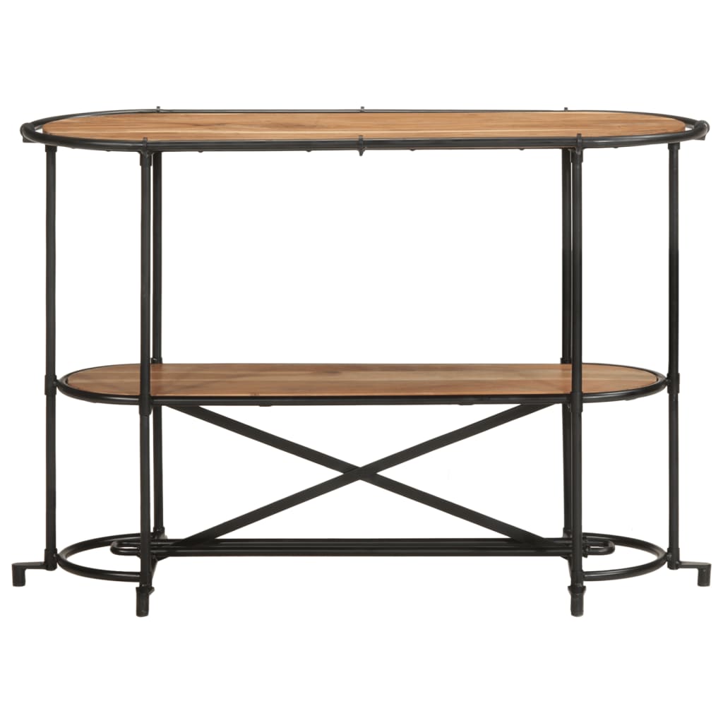 Mesa Consola Madera Maciza De Acacia 110x42x76 Cm_2