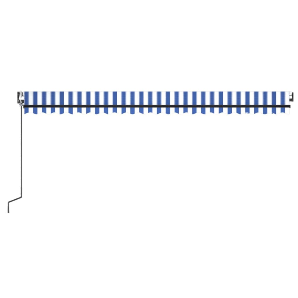 Toldo Automático Led Sensor De Viento Azul Y Blanco 500x300 Cm_2