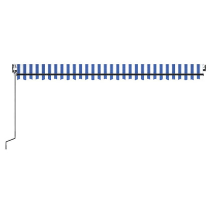 Toldo Automático Led Sensor De Viento Azul Y Blanco 500x300 Cm_2