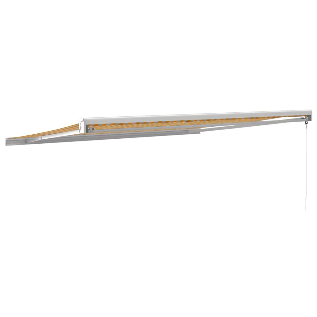 Toldo Retráctil Aluminio Y Tela Amarillo Y Blanco 4,5x3 M_4