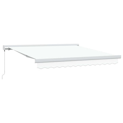 Toldo Retráctil Blanco 350 X 250 Cm Lona Y Aluminio_1