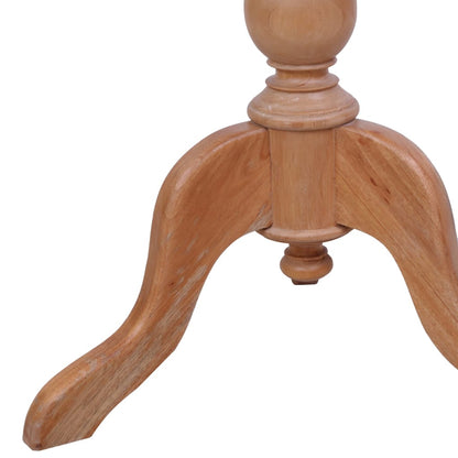 Mesa Auxiliar De Madera Maciza De Caoba Natural 50x50x65 Cm_2