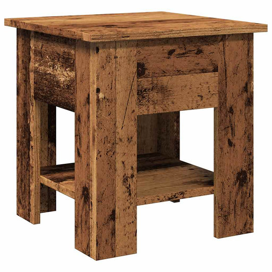 Mesa De Centro Madera Ingeniería Madera Envejecida 40x40x42 Cm_0
