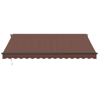 Toldo Retráctil Automático Con Luces Led Marrón 400x350 Cm_3