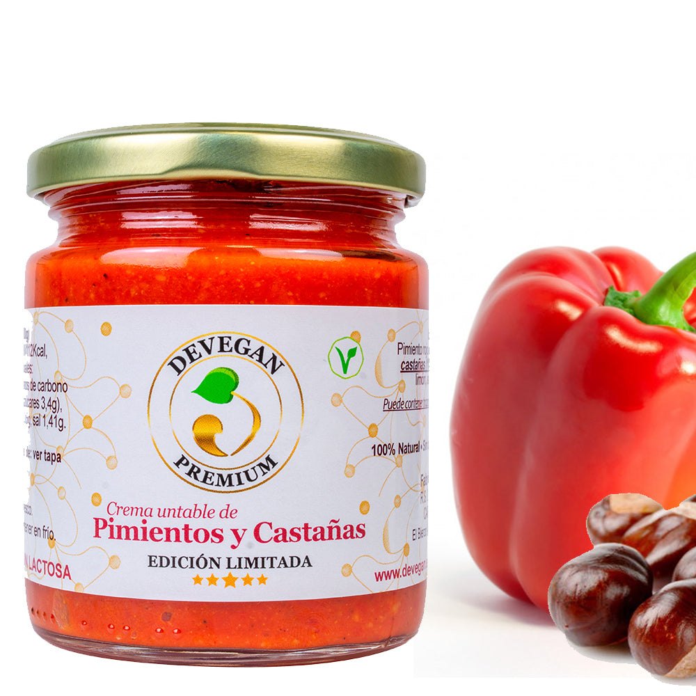 Crema de Pimiento y Castañas. 4 Tarros
