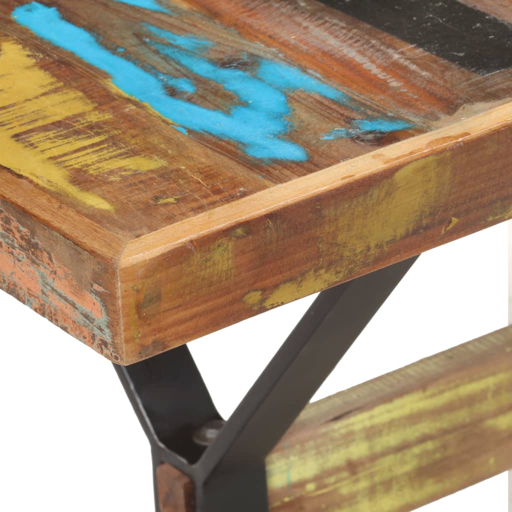 Mesa De Comedor De Madera Maciza Reciclada 140x70x76 Cm_3