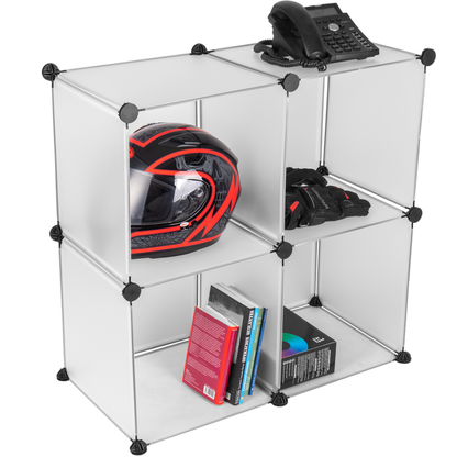 Armario Organizador Modular Estanterías De 4 Cubos De 35x35cm Plástico Blanco_2