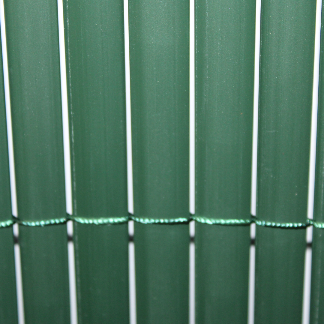 Cañizo Pvc Doble Cara| 1,5x3 M| Color Verde| Lamas 11 Mm| Composición 100% Pvc| Bridas Sujeción Incluidas_3