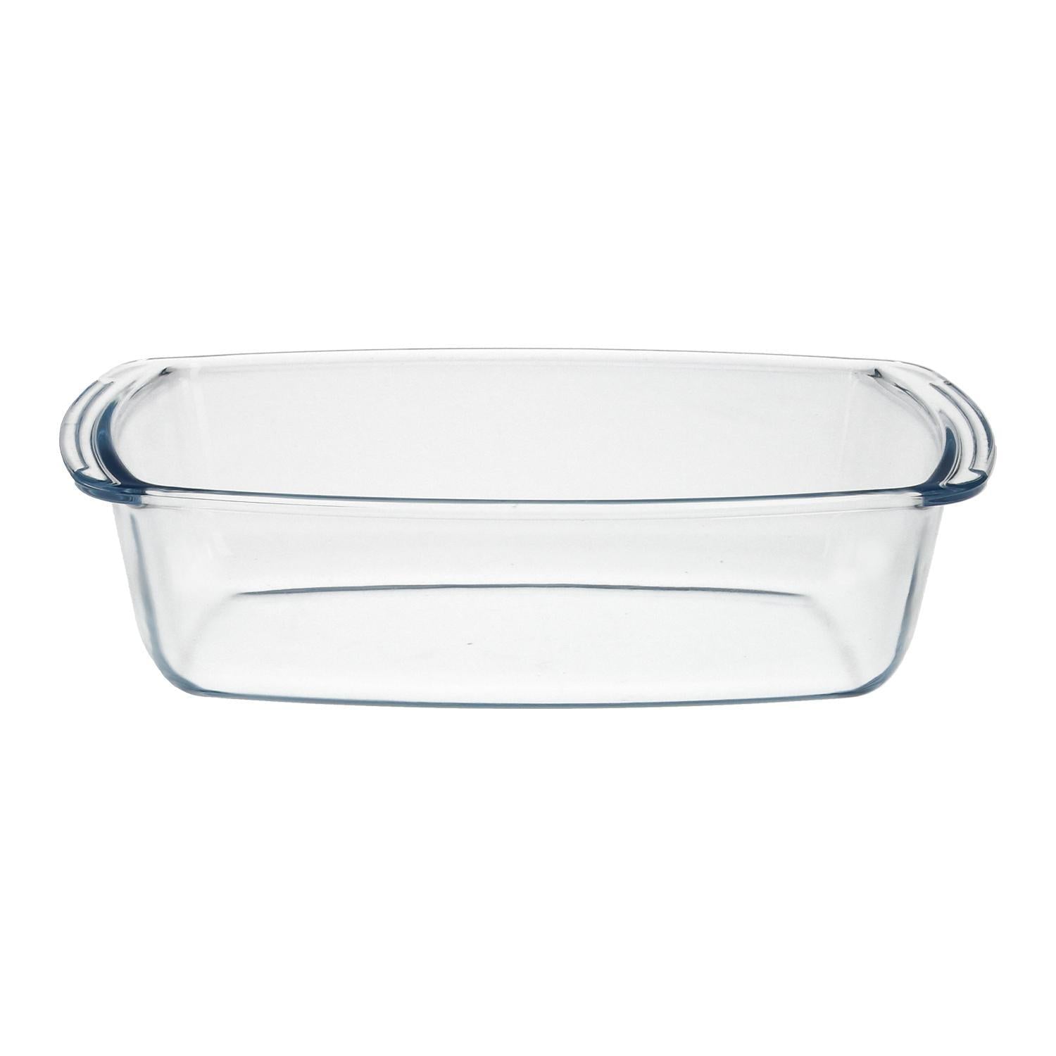 Fuente Cristal Para Horno, 1.5 Litros, Molde Especial Reposteria, 27x14x7 Cm.