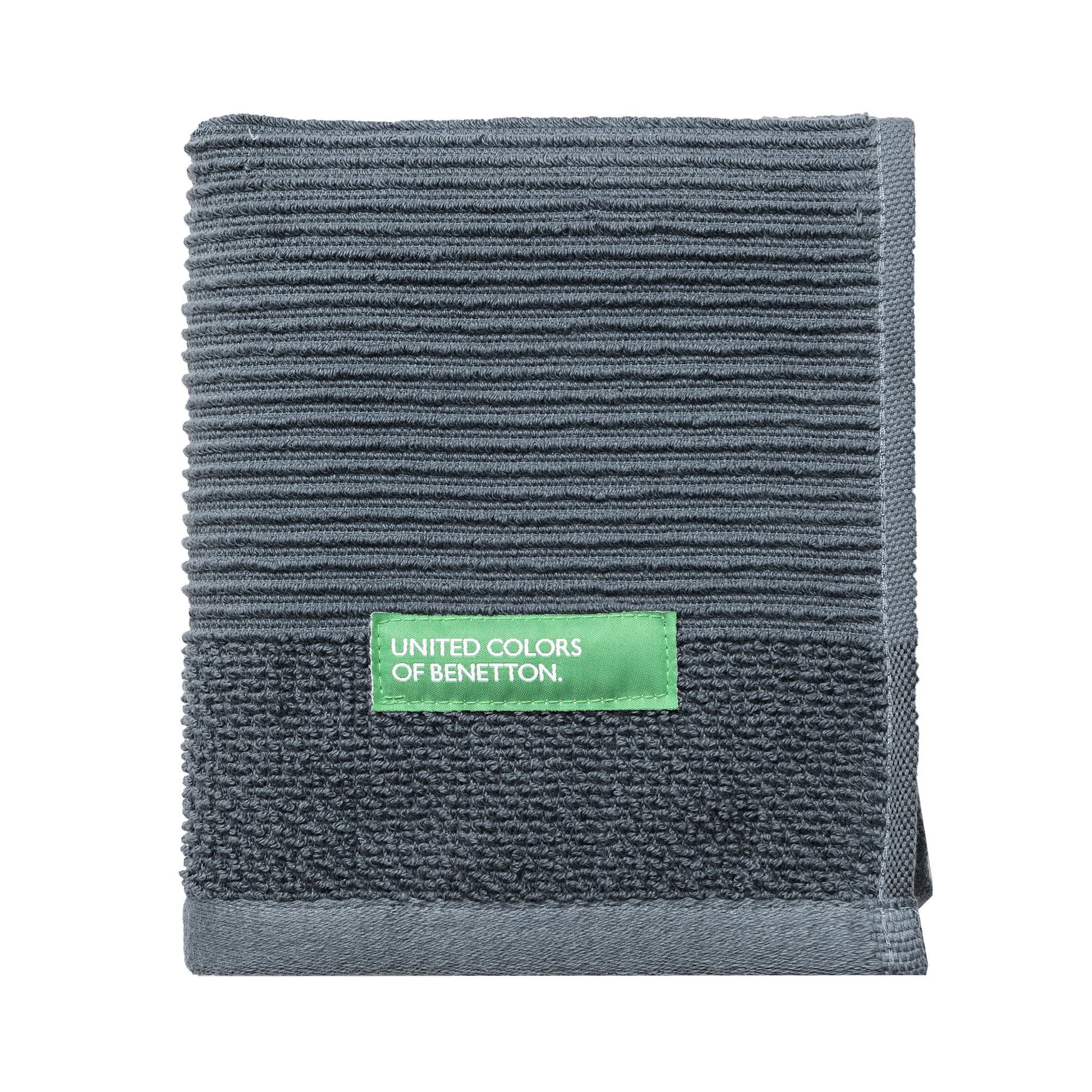 Set 3pcs Toallas De Baño (30x50+50x90+70x140cm) 450 Gsm 100%algodon Gris Oscuro Casa Benetton_4