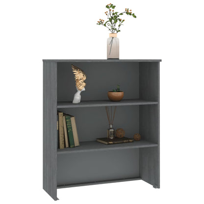 Aparador Superior Hamar Pino Macizo Gris Oscuro 85x35x100 Cm / Vetonek_1
