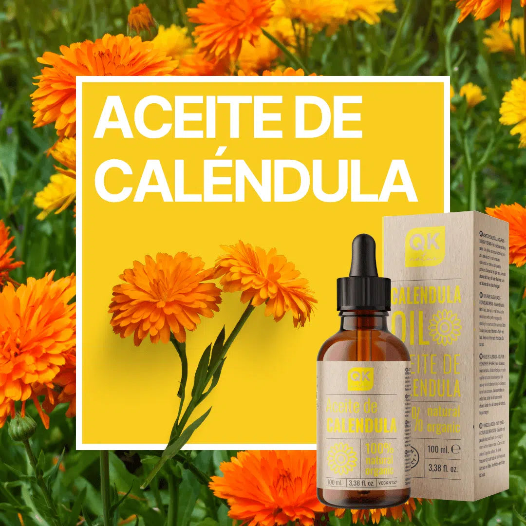 QKnatur - Aceite De Caléndula 100% Puro Orgánico - 100ml- Pieles Sensibles, Secas Y Agrietadas. Calmante Y Cicatrizante_1