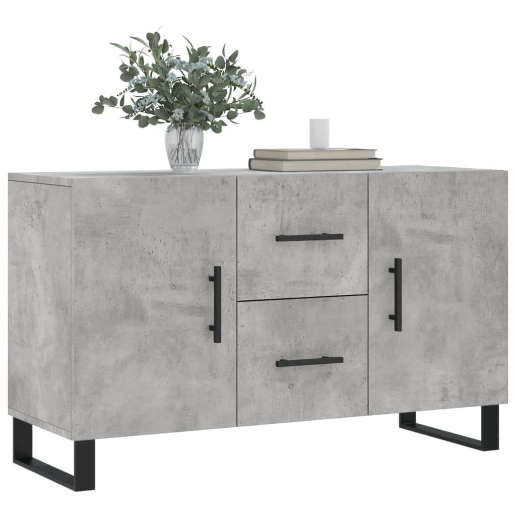 Aparador De Madera De Ingeniería Gris Hormigón 100x36x60 Cm_2