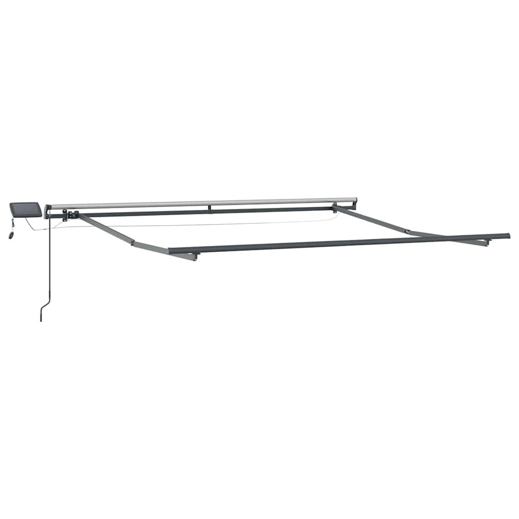 Toldo Retráctil Verde Y Blanco 350 X 250 Cm Tela Y Aluminio_4