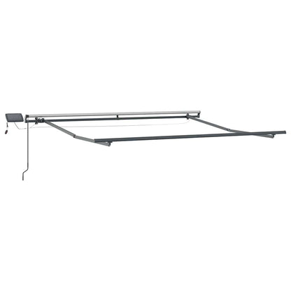 Toldo Retráctil Verde Y Blanco 350 X 250 Cm Tela Y Aluminio_4