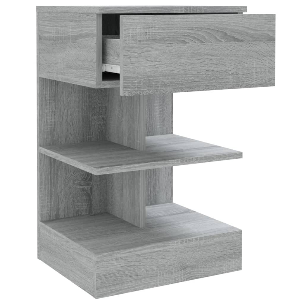 Mesitas De Noche 2 Uds Madera Gris Sonoma 40x35x65 Cm_2