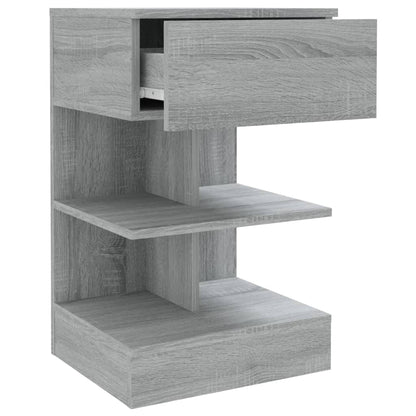 Mesitas De Noche 2 Uds Madera Gris Sonoma 40x35x65 Cm_2