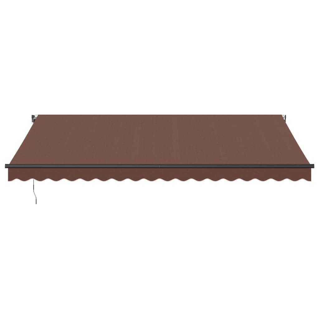 Toldo Retráctil Automático Con Luces Led Marrón 450x350 Cm_3