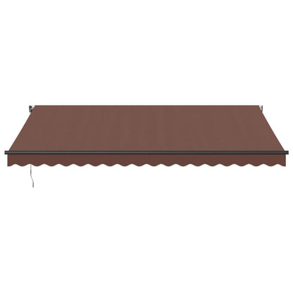 Toldo Retráctil Automático Con Luces Led Marrón 450x350 Cm_3