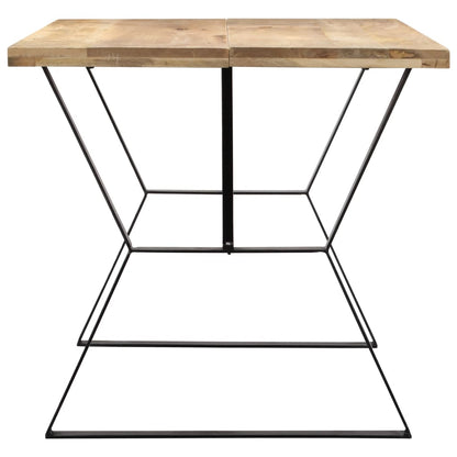 Mesa De Comedor De Madera Maciza De Mango 140x80x76 Cm_1