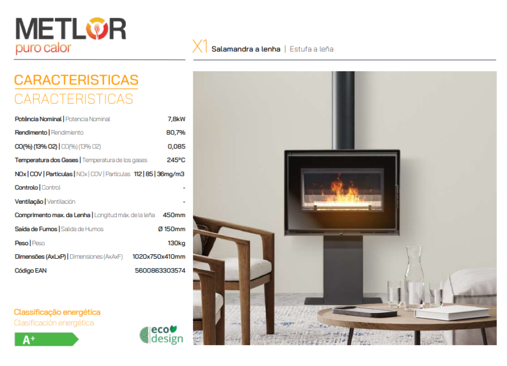 Estufa De Leña Metlor Modelo X1_2