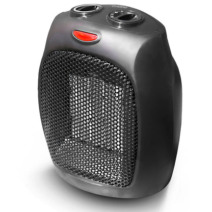 Calefactor Cerámico Portátil Ptc, Termostato Regulable, 2 Niveles Potencia, Función Ventilador, Briebe, Ht1128, Negro