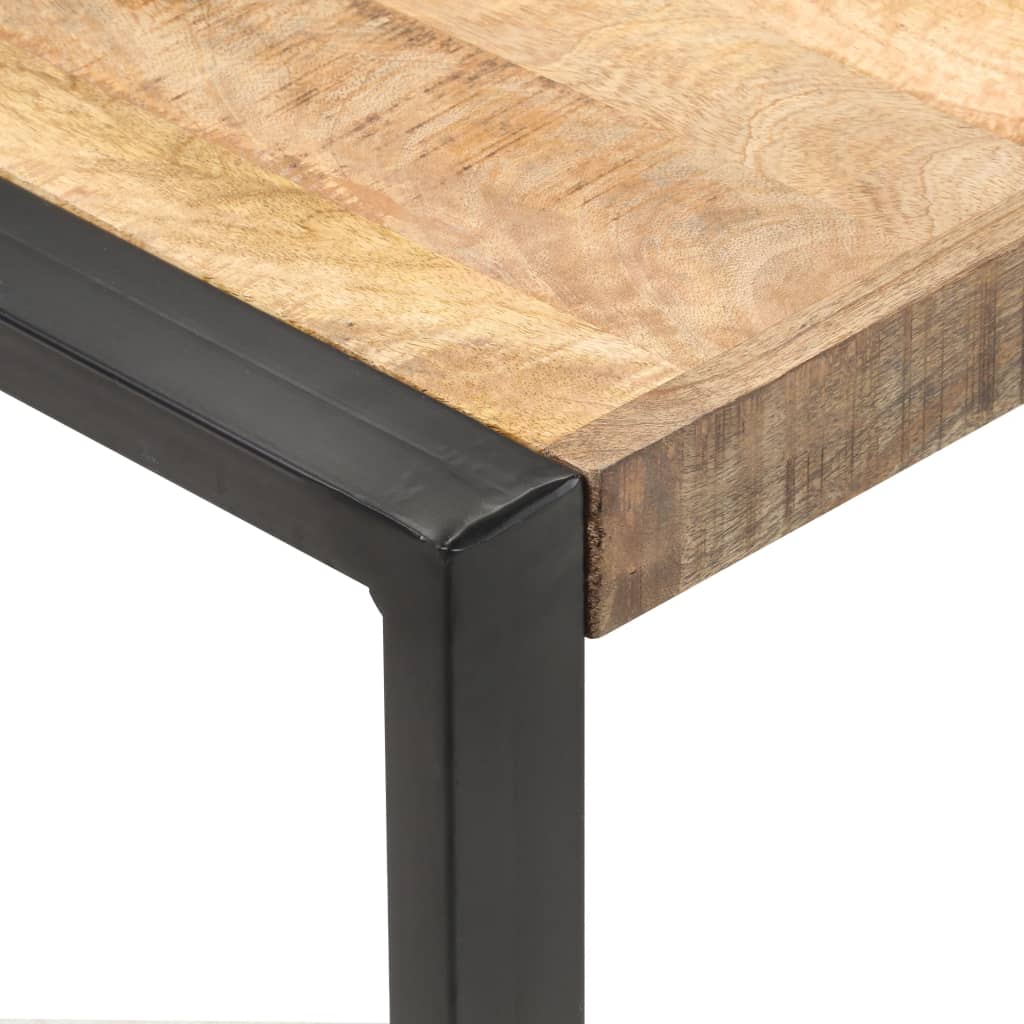Mesa De Centro Madera De Mango Rugosa 120x120x40 Cm_2