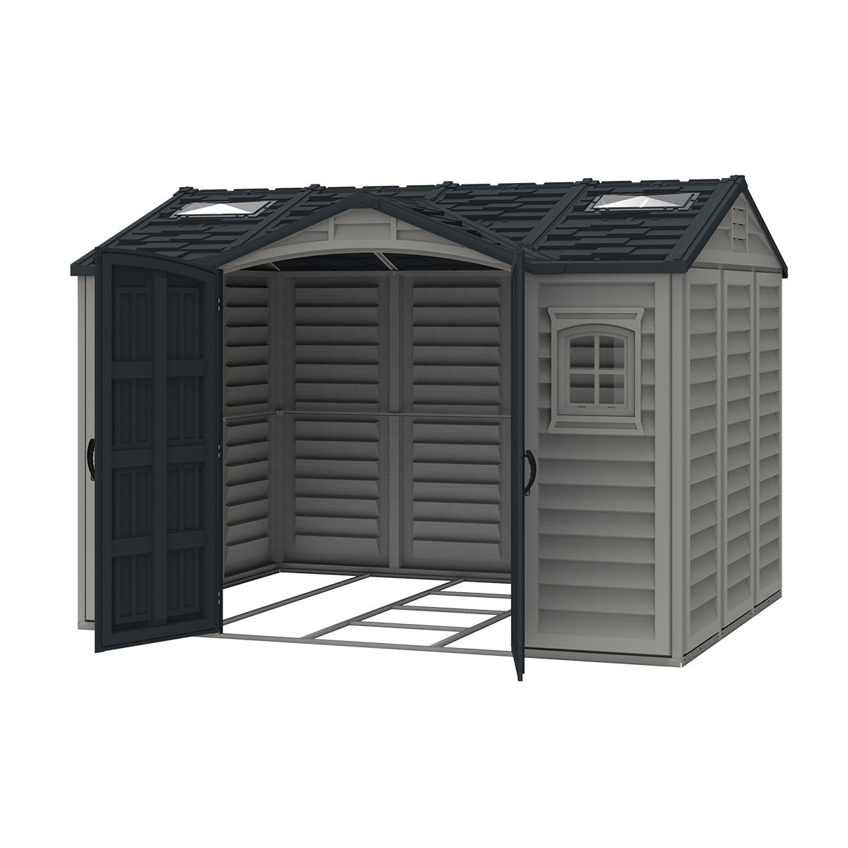Caseta Jardín Apex Pro Plus 10.5×8 Pvc Gris Claro/oscuro_4