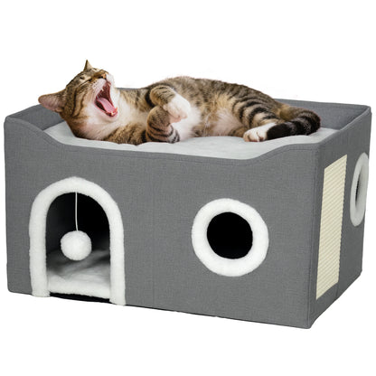 Pawhut Casa Para Gatos Plegable_0