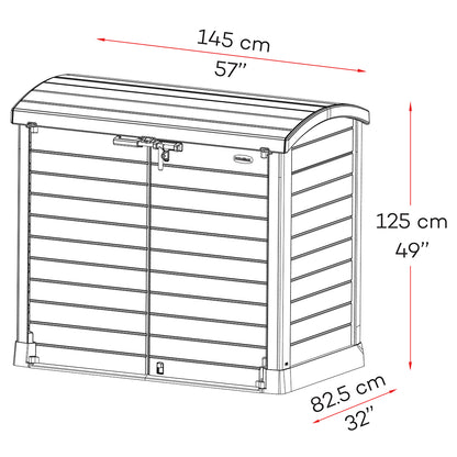 Arcón Cubre Cubos Exterior 1200 L Pvc Gris Antracita_3