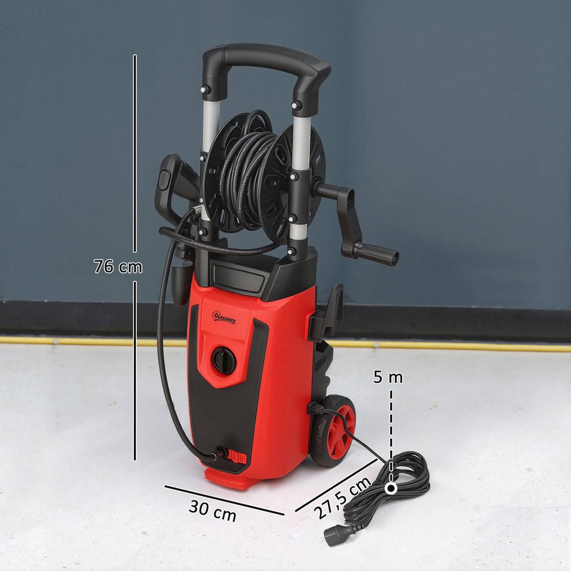 Outsunny Hidrolimpiadora De Alta Presión 1800w Caudal 420 L/h Presión 150 Bar_2