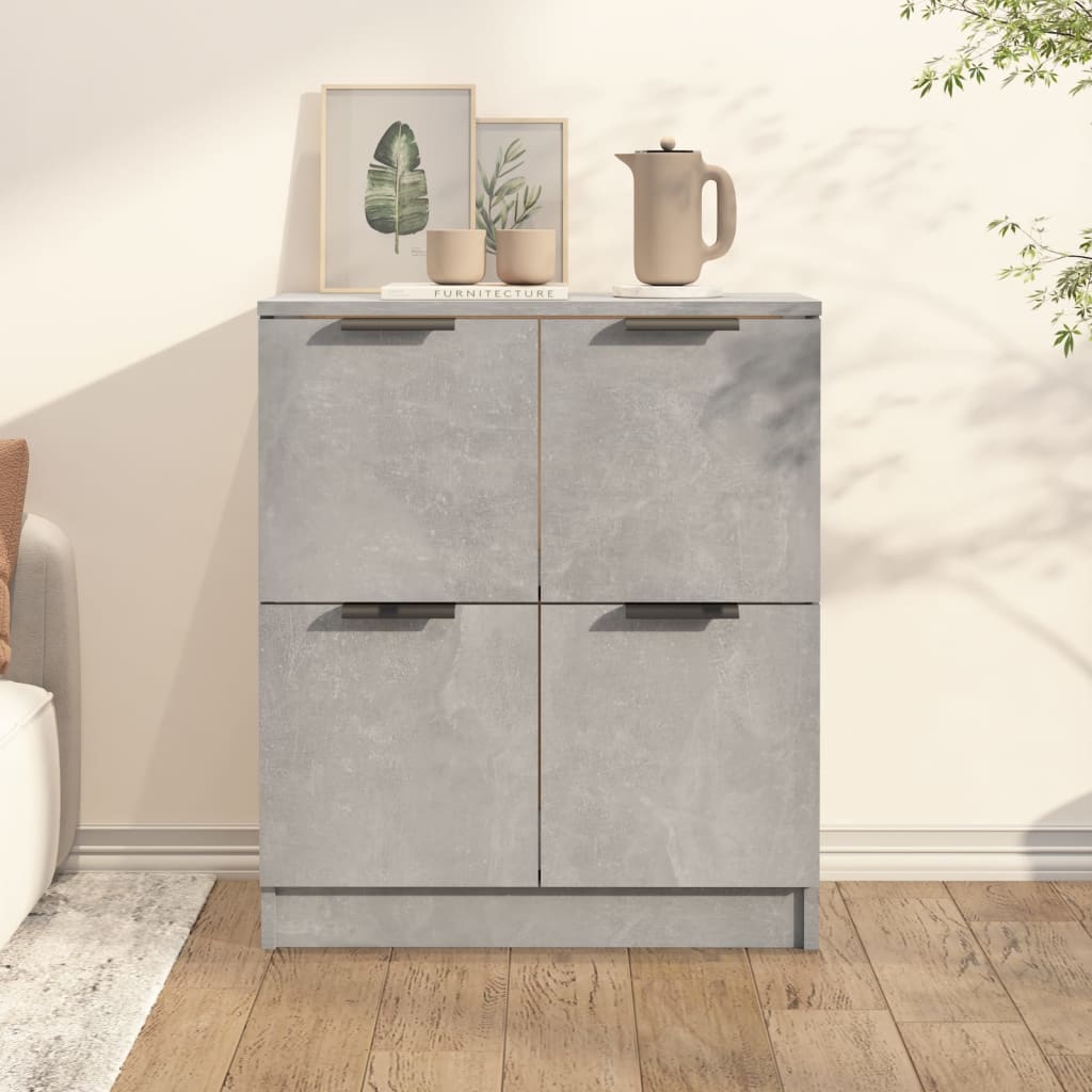 Aparador De Madera Contrachapada Gris Hormigón 60x30x70 Cm / Vetonek_3