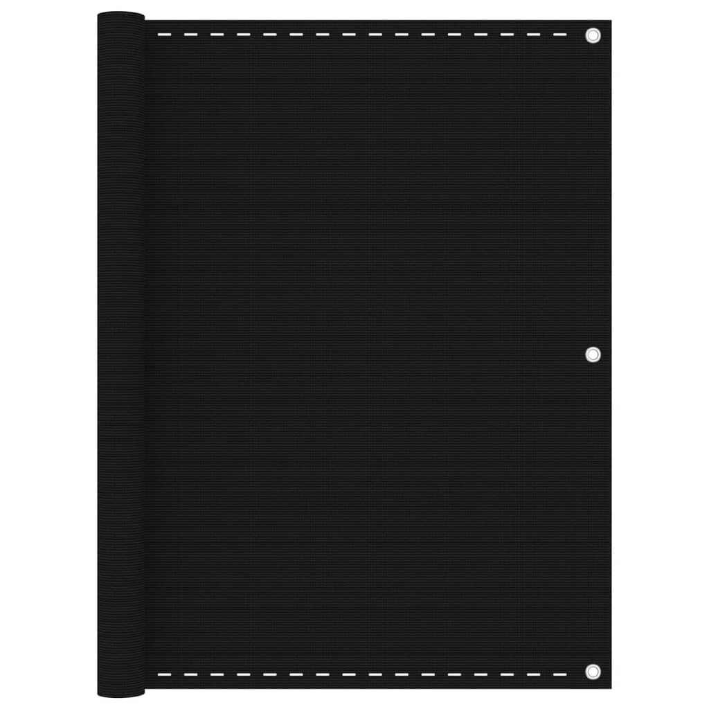 Vidaxl Toldo Para Balcón Hdpe Negro 120x300 Cm_0