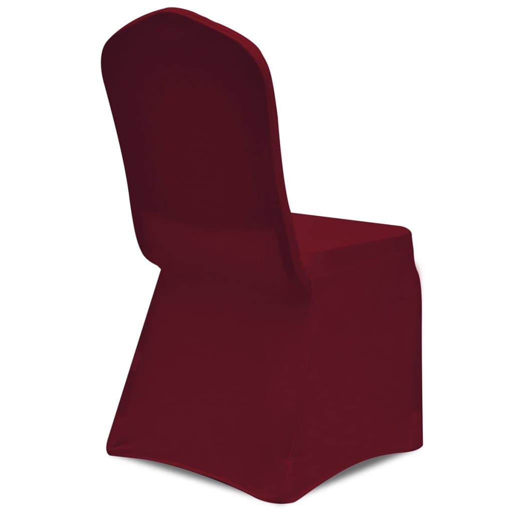 Vidaxl Funda De Silla Elástica 30 Unidades Color Burdeos_4