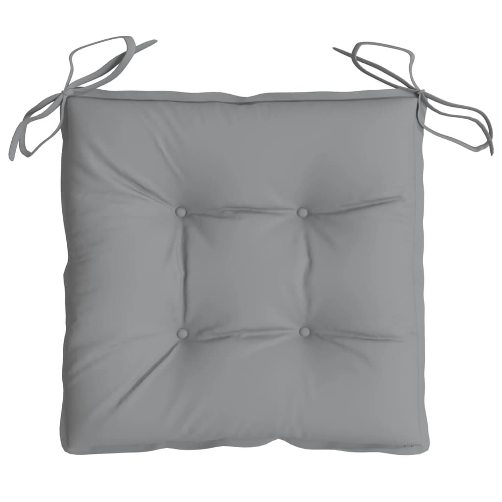 Vidaxl Cojines De Silla De Jardín 6 Uds Tela Oxford Gris 40x40x7 Cm_4