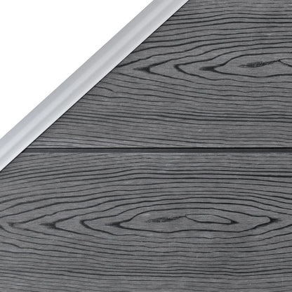 Set De Valla 6 Cuadradas + 1 Oblicua Wpc Gris 1138x186 Cm / Vetonek_3