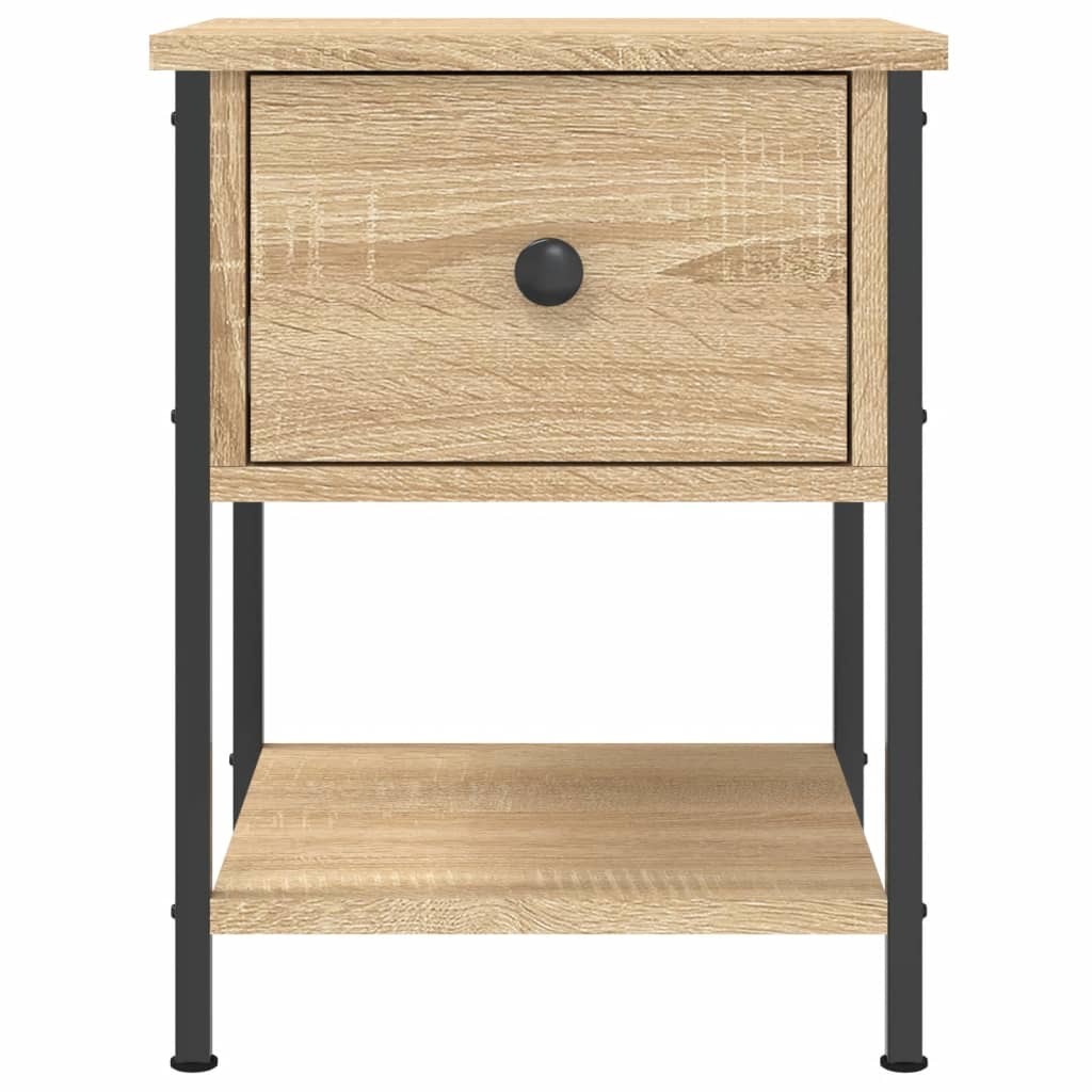 Mesita De Noche Madera De Ingeniería Roble Sonoma 34x35,5x45 Cm_4