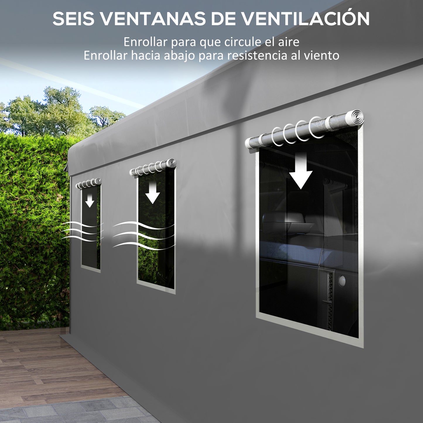Outsunny Carpa Garaje Portátil 6x3 M_4