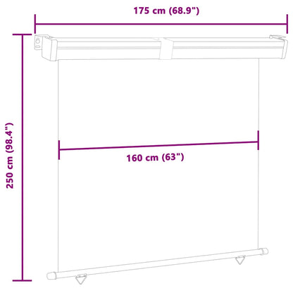 Vidaxl Toldo Lateral De Balcón Color Crema 175x250 Cm_2