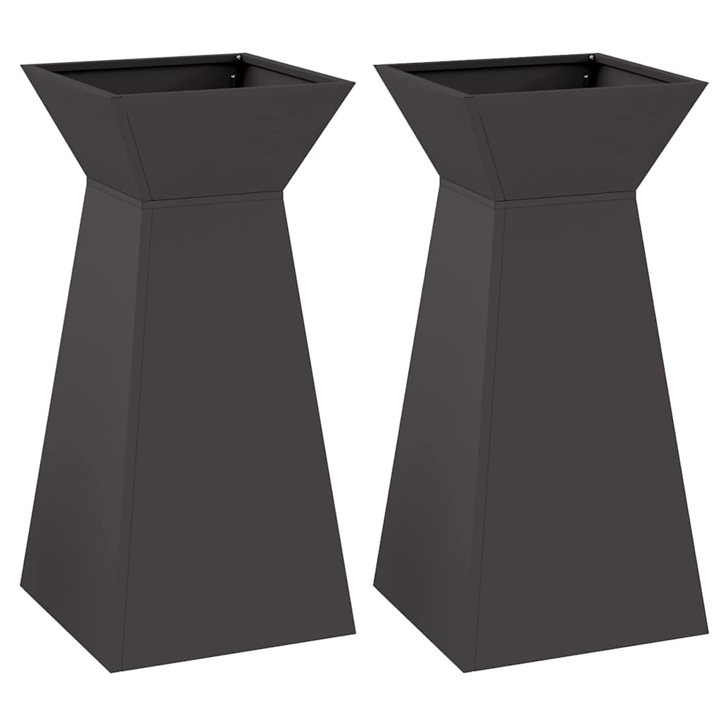 Maceta Pilar 2 Pcs Negro 35 X 35 X 73 Cm_0