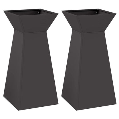 Maceta Pilar 2 Pcs Negro 35 X 35 X 73 Cm_0